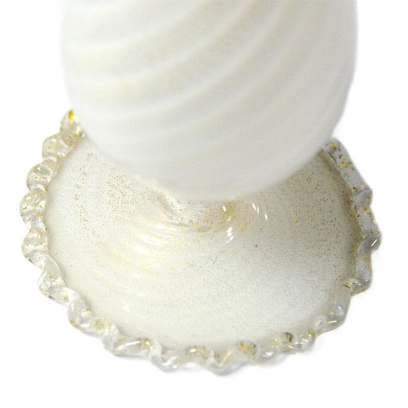 Ivory White Glass Vase, Murano, Italy, 1960s - 8269