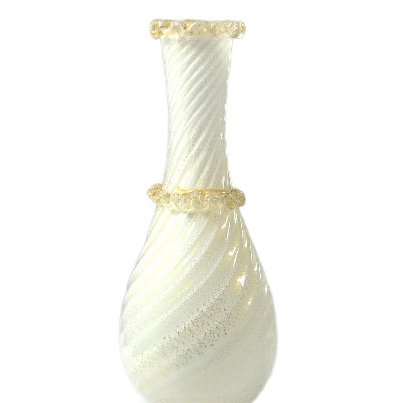 Ivory White Glass Vase, Murano, Italy, 1960s - 8265