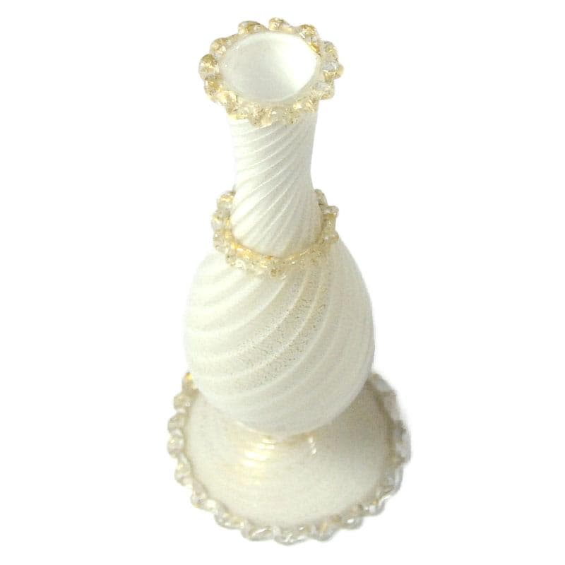 Ivory White Glass Vase, Murano, Italy, 1960s - 8267