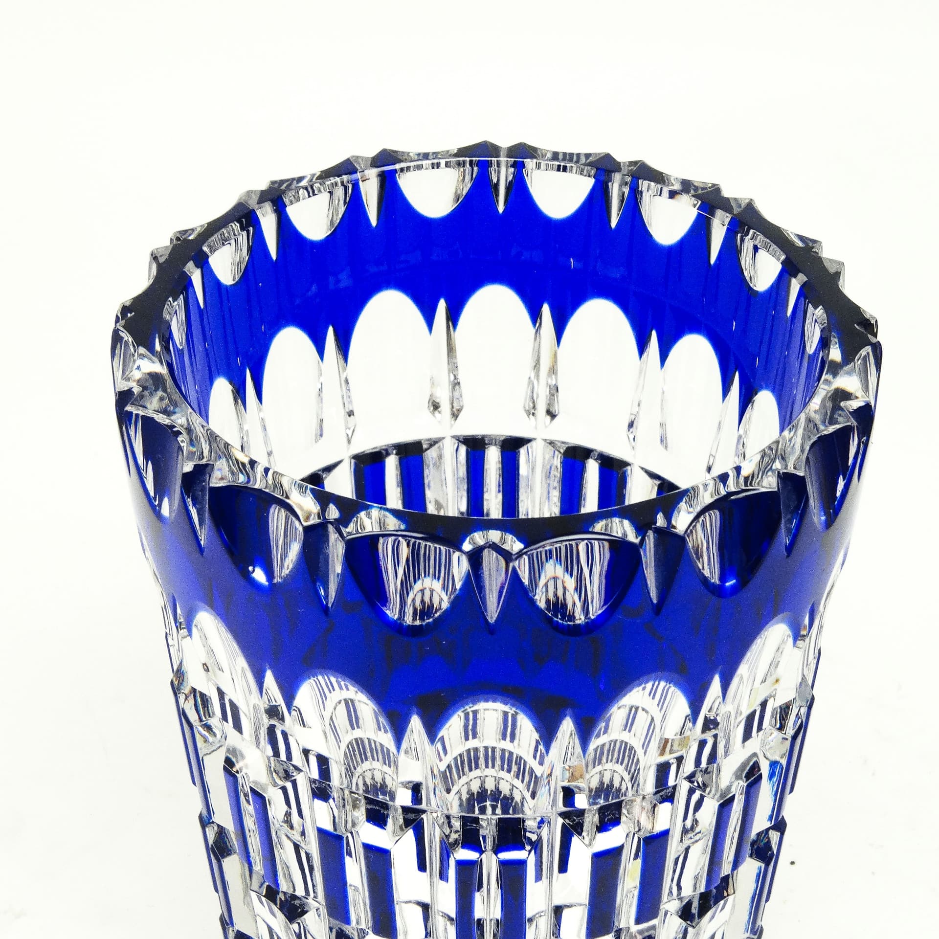 Wazon mid-century modern, szkło kobaltowe, Niemcy, lata 50. - 114929