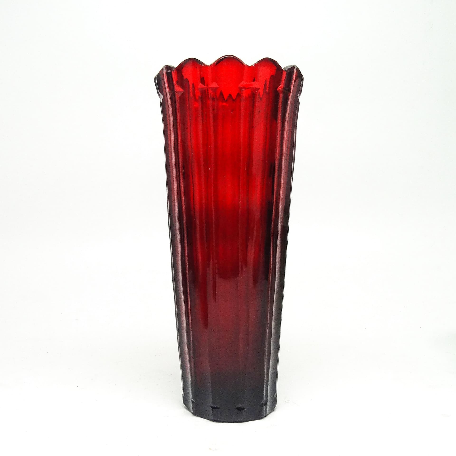 Wazon Biedermeier, kryształ rubinowy, Bohemia, Czechy, XIX w. - 114984