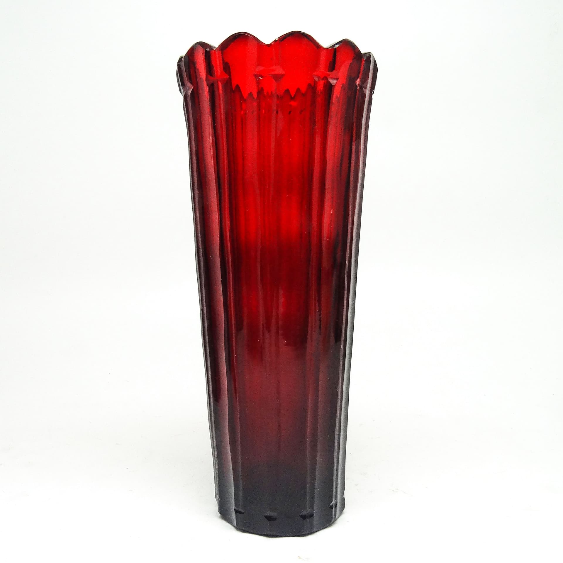 Wazon Biedermeier, kryształ rubinowy, Bohemia, Czechy, XIX w. - 114982