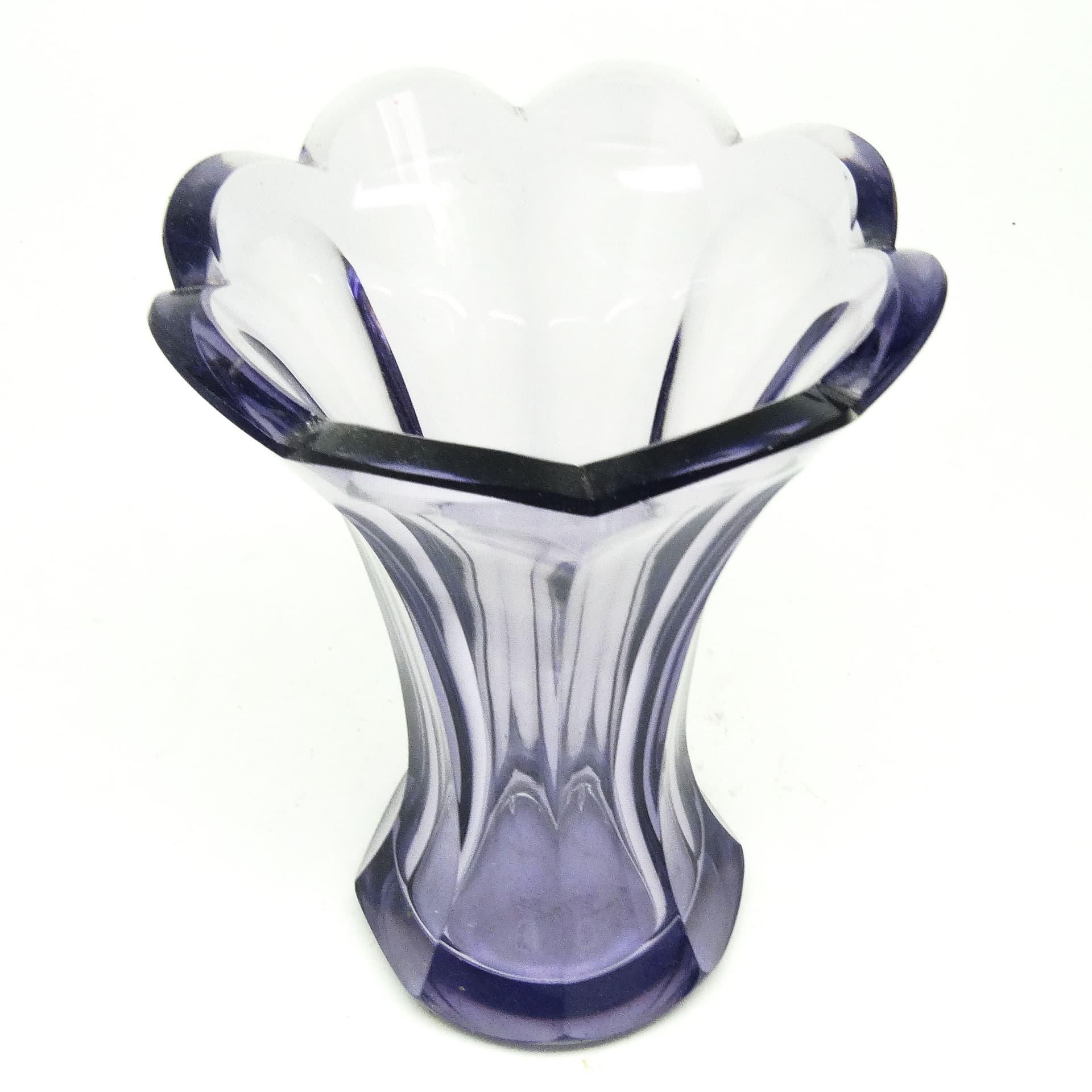 Wazon Art Deco, kryształ, Bohemia, Czechosłowacja, lata 30. - 115103