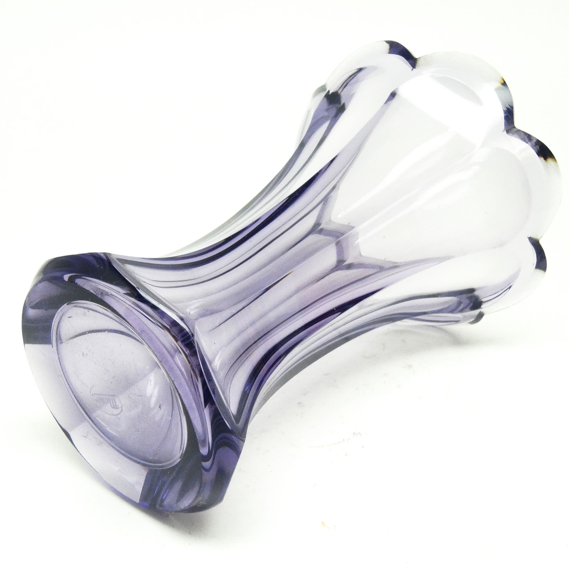 Wazon Art Deco, kryształ, Bohemia, Czechosłowacja, lata 30. - 115096