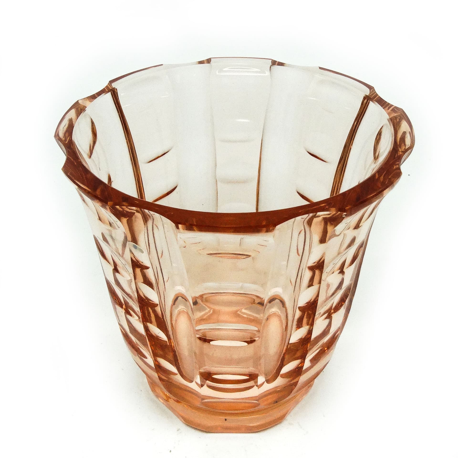 Wazon Art Deco, kryształ, Bohemia, Czechosłowacja, lata 30. - 115152