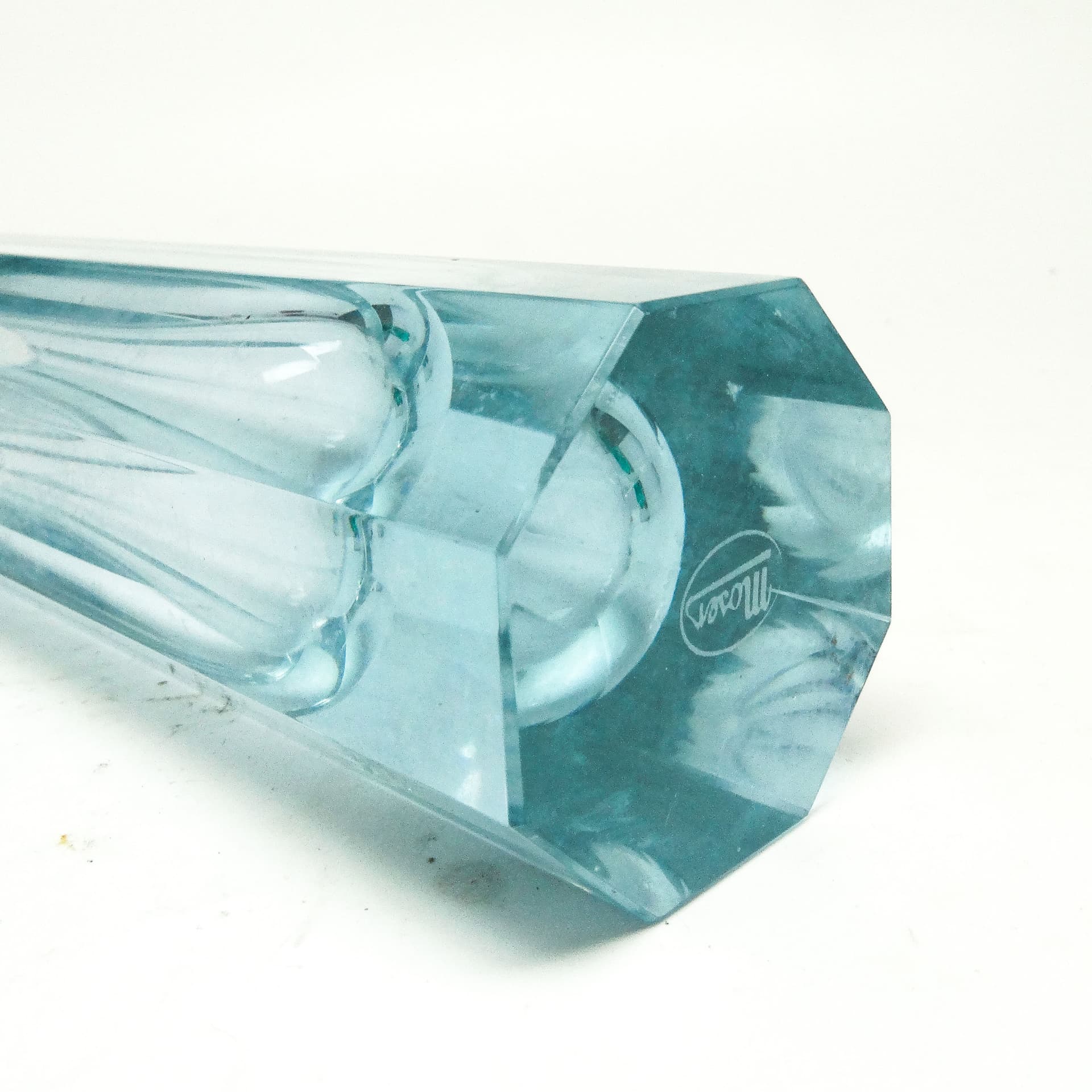 Wazon Art Deco, szkło aleksandrytowe kryształ, Czechosłowacja, lata 30. - 115182