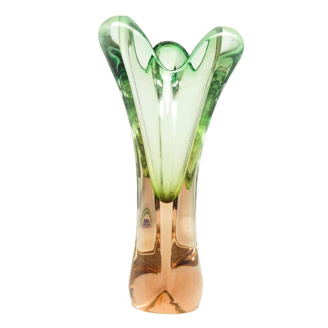 Wazon mid-century modern, szkło, proj. J. Hospodka, Czechosłowacja, lata 60. - WYMIARY