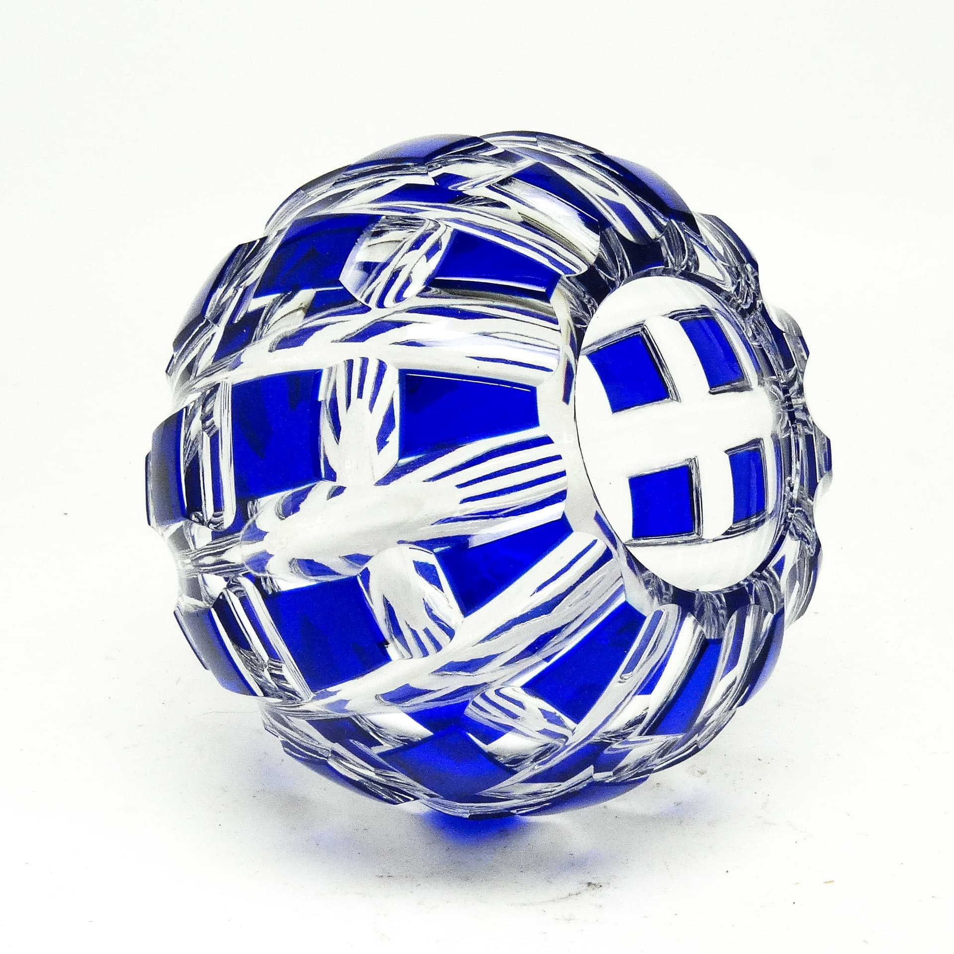 Wazon mid-century modern, szkło kobaltowe, Niemcy, lata 50. - 115251