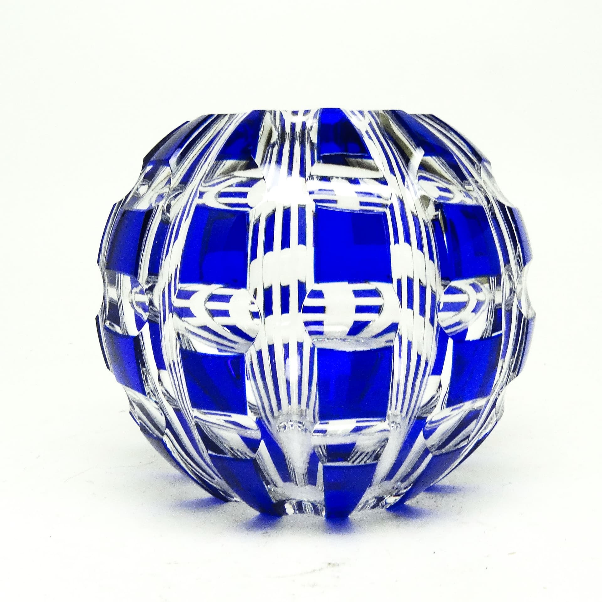 Wazon mid-century modern, szkło kobaltowe, Niemcy, lata 50. - 115247