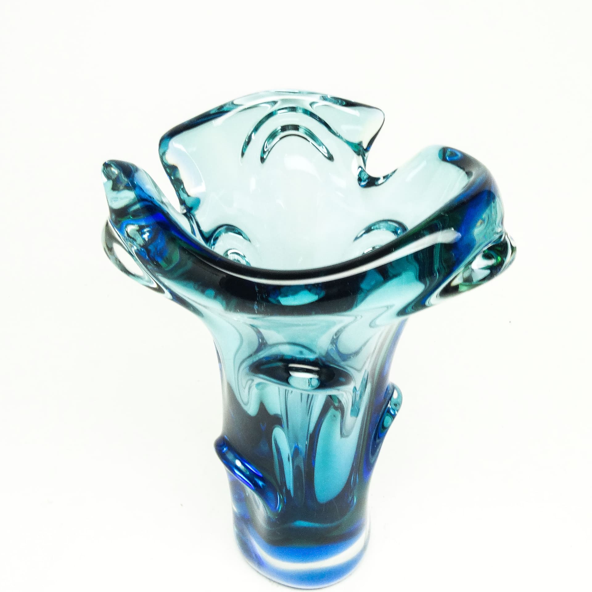 Wazon mid-century modern, szkło multicolor, proj. J. Hospodka, Czechosłowacja, lata 60. - 115389