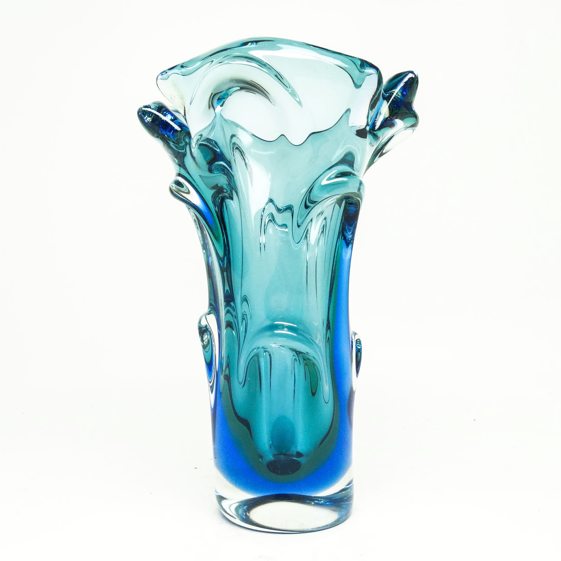 Wazon mid-century modern, szkło multicolor, proj. J. Hospodka, Czechosłowacja, lata 60. - 115392