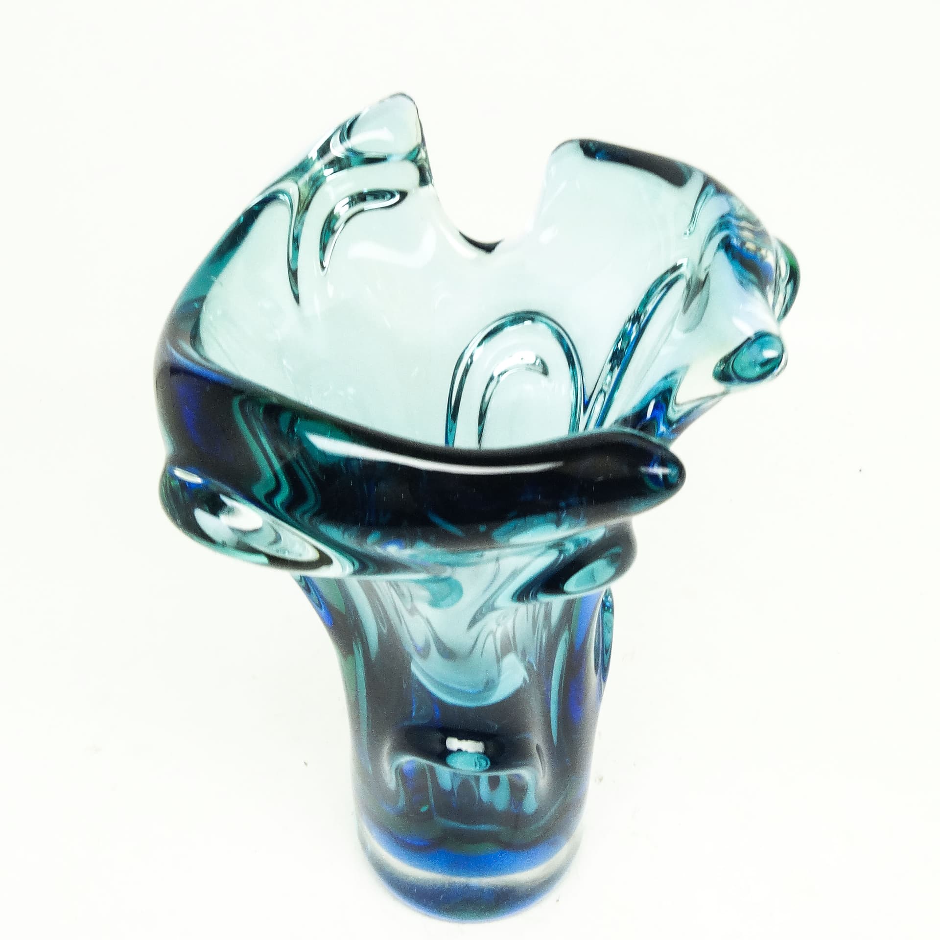 Wazon mid-century modern, szkło multicolor, proj. J. Hospodka, Czechosłowacja, lata 60. - 115388