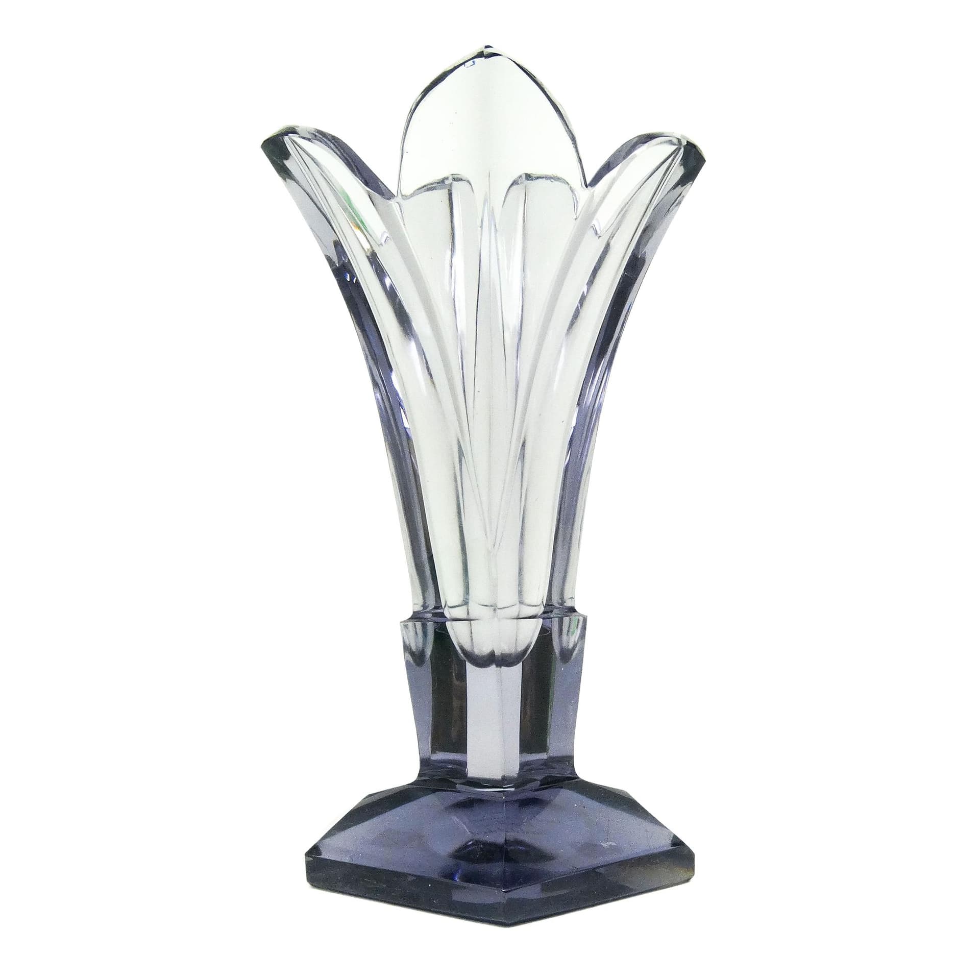 Wazon Art Deco, kryształ, Moser, Czechosłowacja, lata 30.