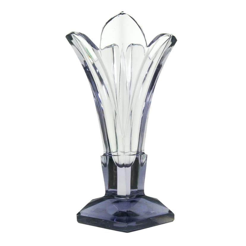 Wazon Art Deco, kryształ, Moser, Czechosłowacja, lata 30.