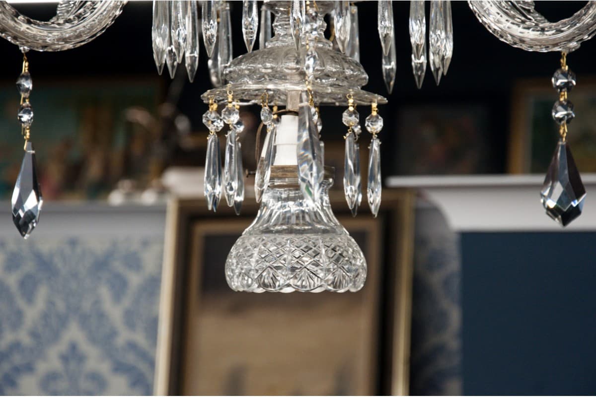 Przezroczysty kryształowy żyrandol Murano, Włochy, współczesny - 78383