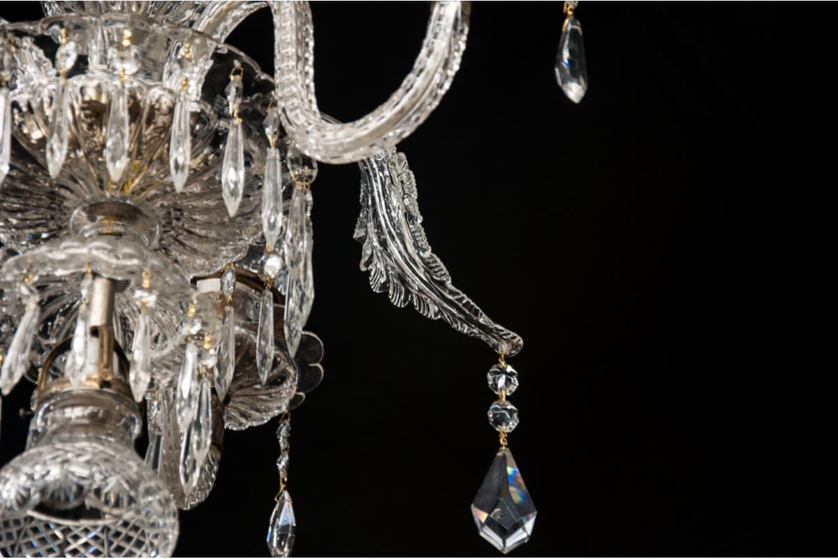 Przezroczysty kryształowy żyrandol Murano, Włochy, współczesny - 78384