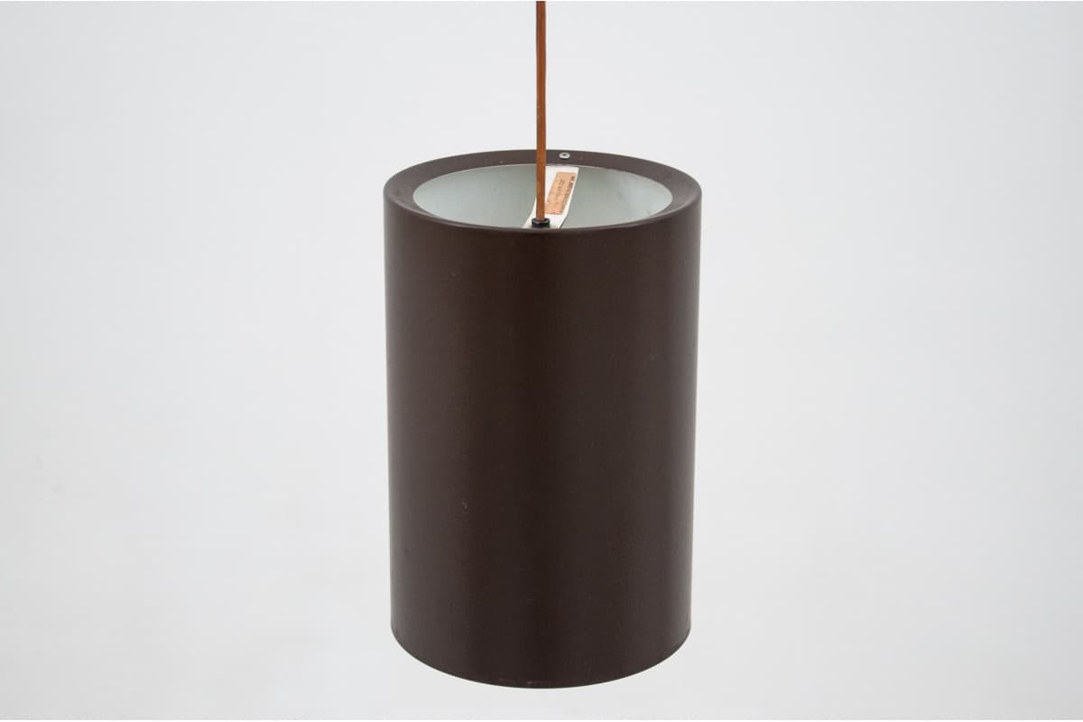 Ciemnobrązowa metalowa lampa wisząca, Dania, lata 70. - 78390