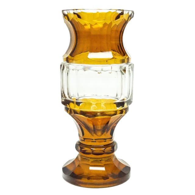 Wazon Art Deco, kryształ, Moser, Czechosłowacja, lata 30. - WYMIARY