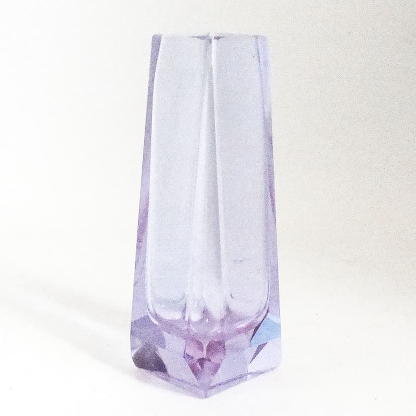 Wazon Art Deco, szkło aleksandrytowe, kryształ,  Moser, Czechosłowacja, lata 30.