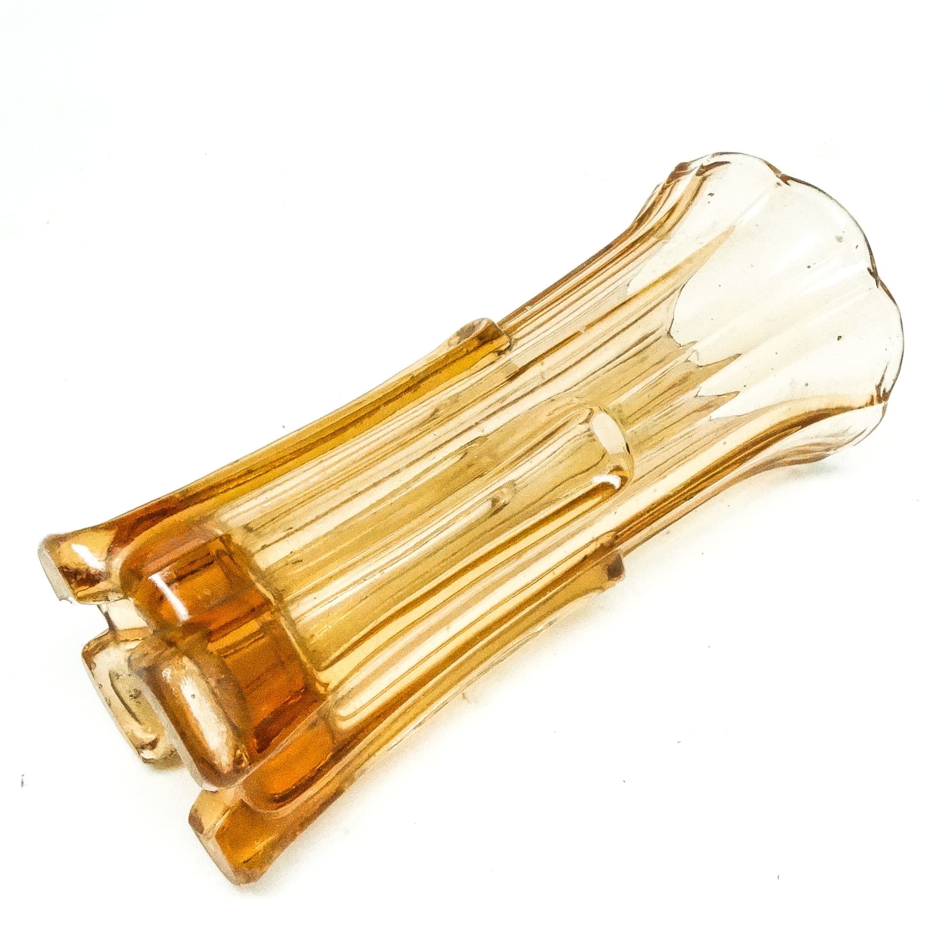 Wazon Art déco, szkło rozalinowe prasowane, Polska, lata 50. - 115819