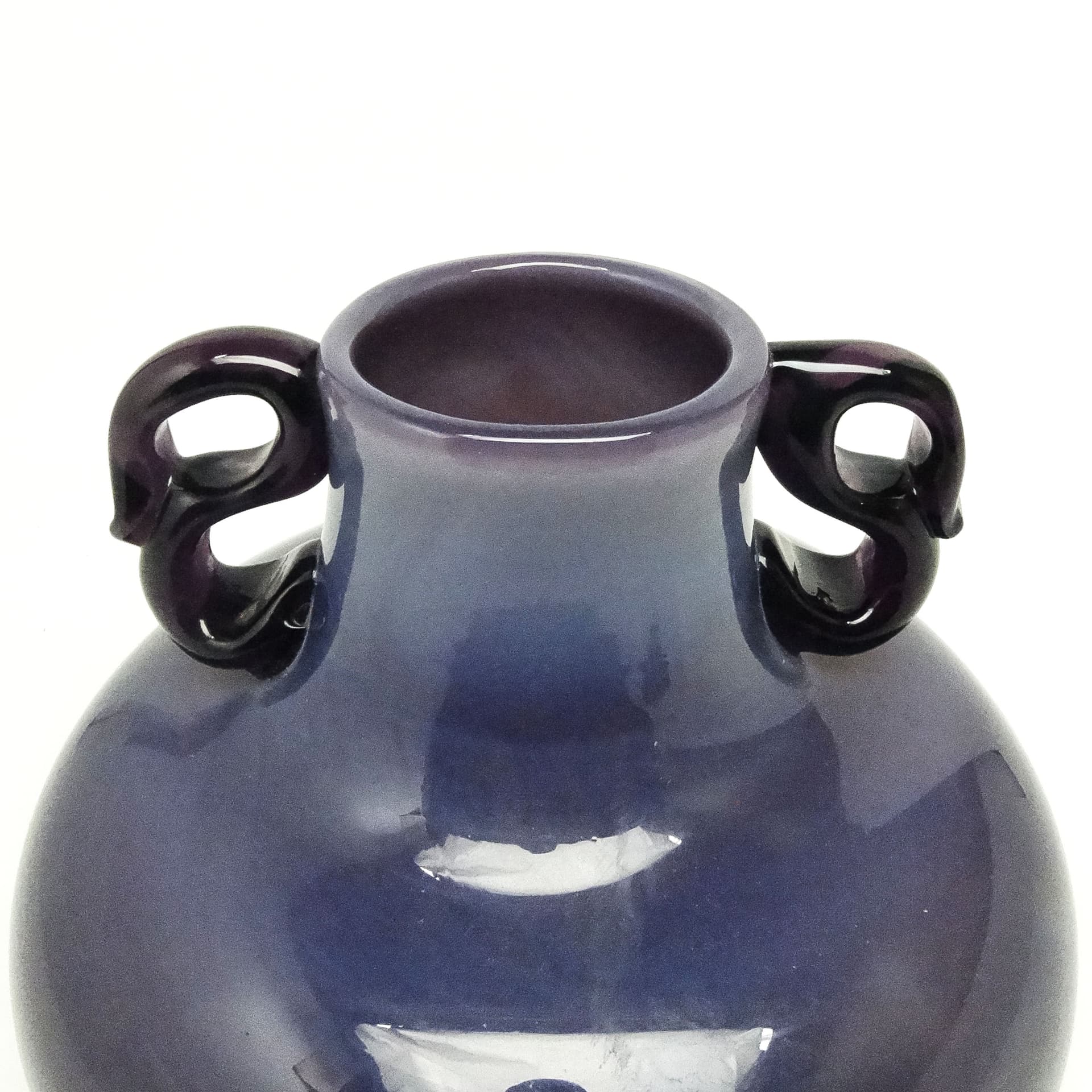 Wazon modernizm, szkło fioletowe, proj. J. Słuczan-Orkusz, Polska, lata 70. - 115838