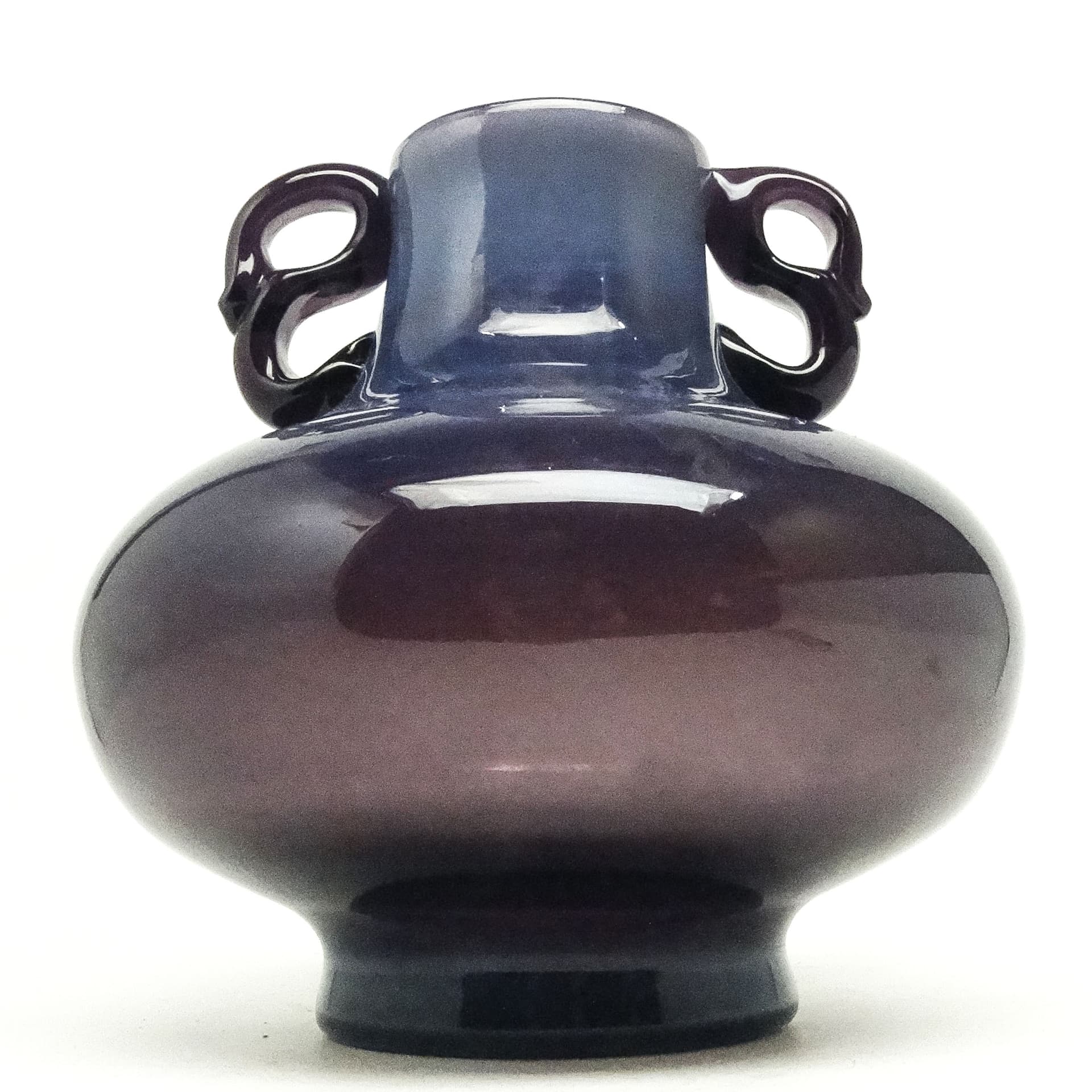 Wazon modernizm, szkło fioletowe, proj. J. Słuczan-Orkusz, Polska, lata 70. - 115839