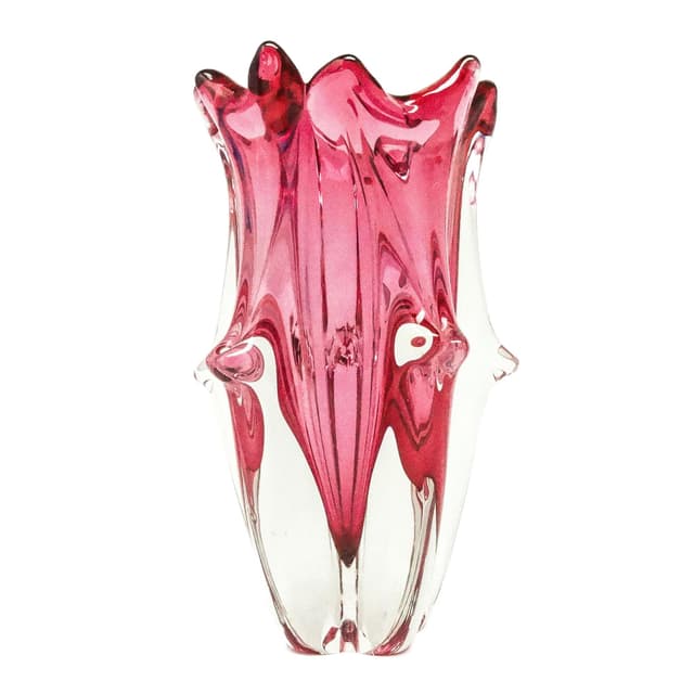 Wazon Murano, mid-century modern, szkło, proj. F. Poli, Włochy, lata 50. - WYMIARY