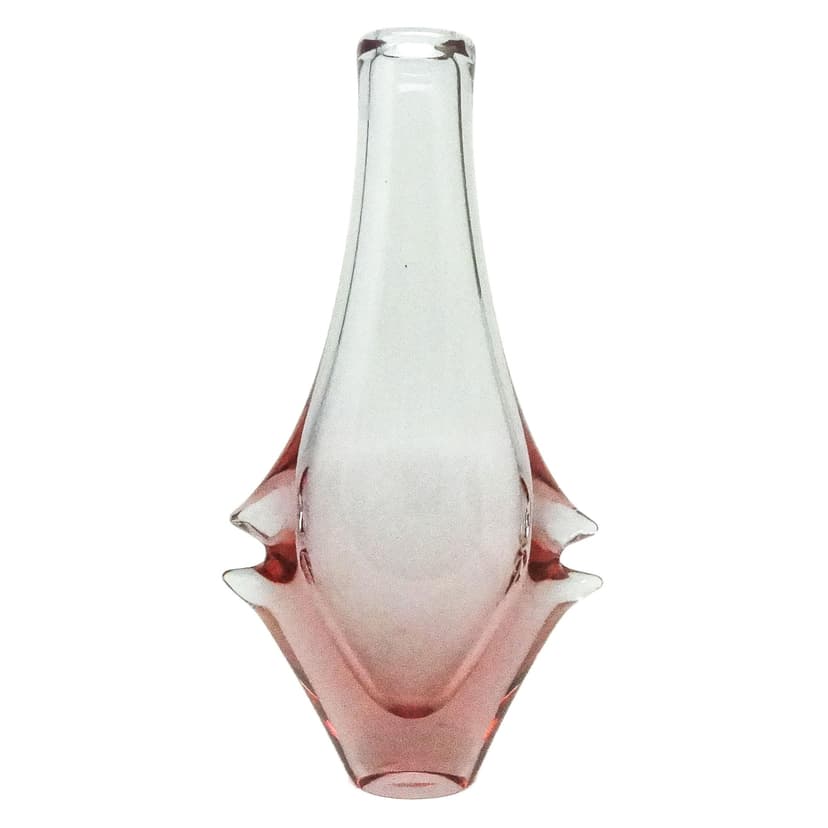 Wazon mid-century modern, szkło, Czechosłowacja, lata 50.