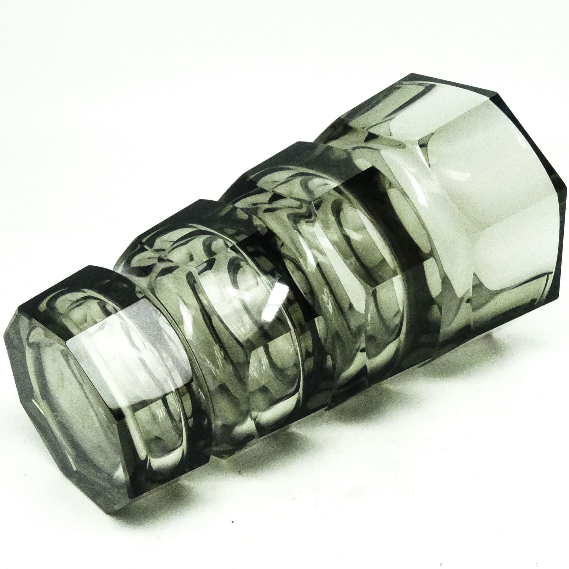 Wazon Art Deco, kryształ, proj. J. Hoffmann, Bohemia, Czechy, lata 30. - 115922