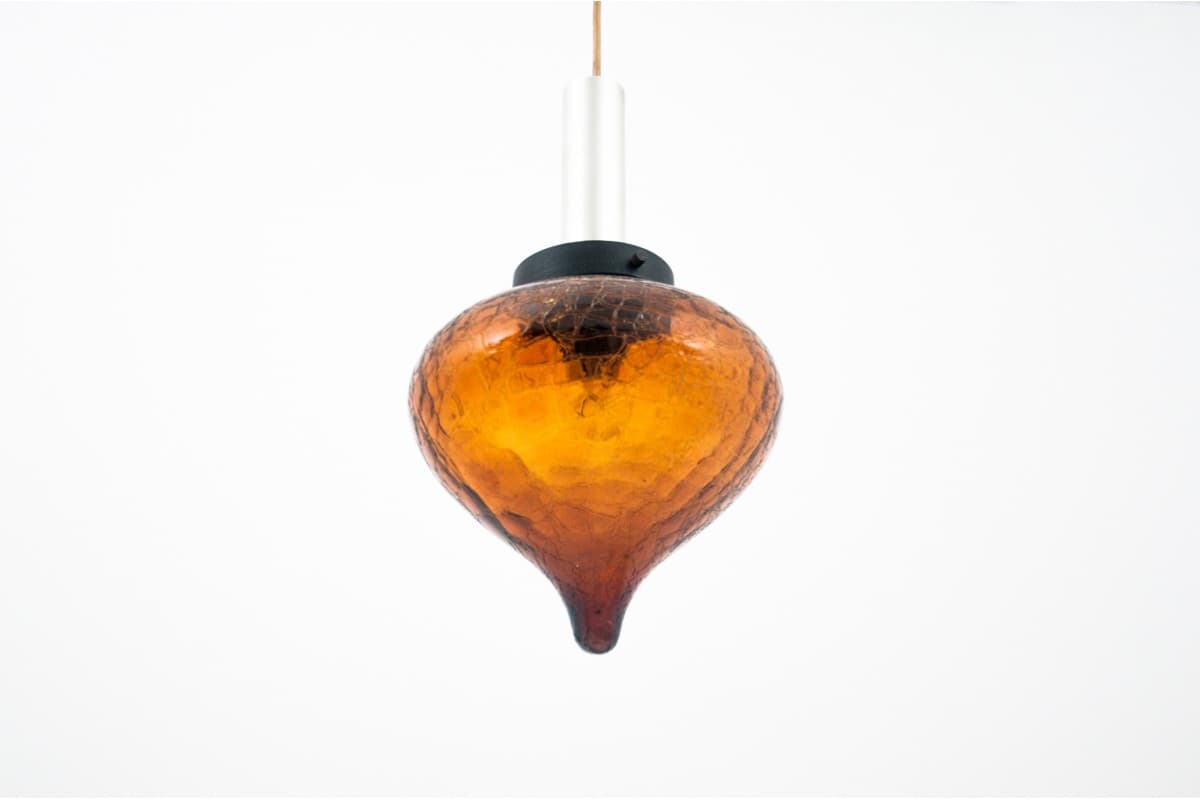 Amber Pendant Lamp, Poland, 1960s - 78396