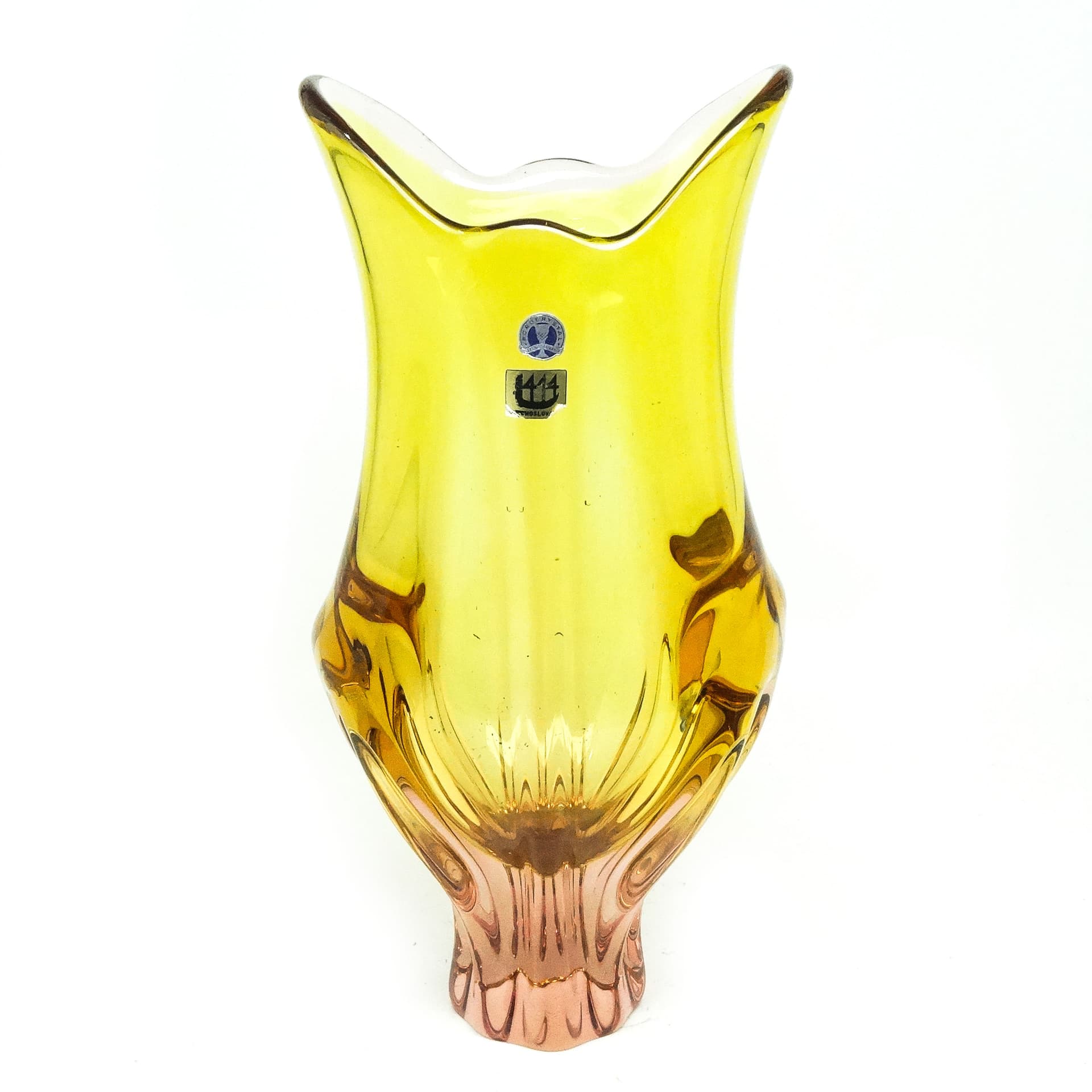 Wazon mid-century modern, szkło, proj. J. Hospodka, Czechosłowacja, lata 60. - 115981