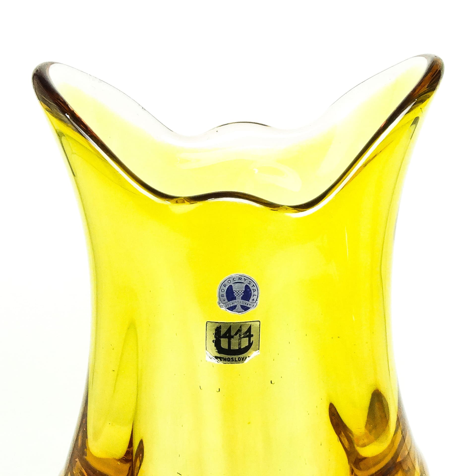 Wazon mid-century modern, szkło, proj. J. Hospodka, Czechosłowacja, lata 60. - 115976