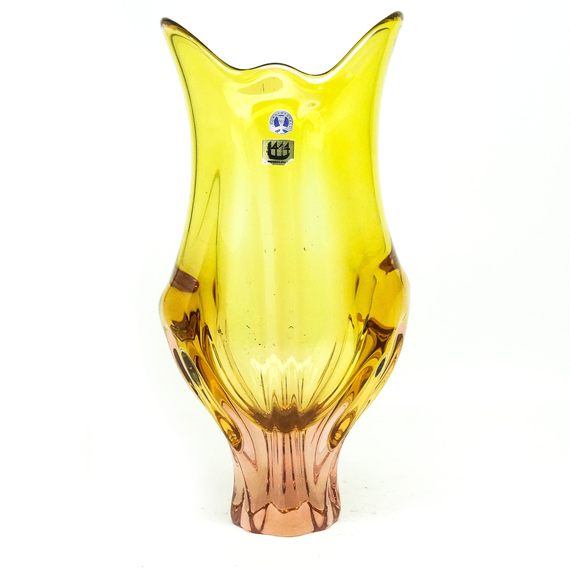 Wazon mid-century modern, szkło, proj. J. Hospodka, Czechosłowacja, lata 60. - 115973