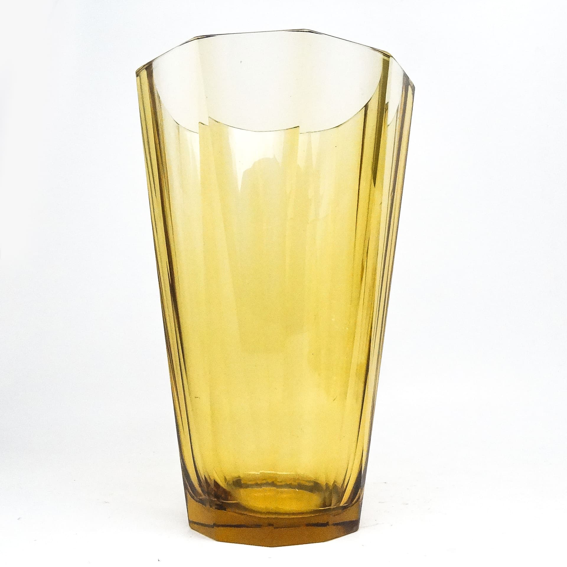 Wazon Art Deco, kryształ, Bohemia, Czechosłowacja, lata 30. - 116001