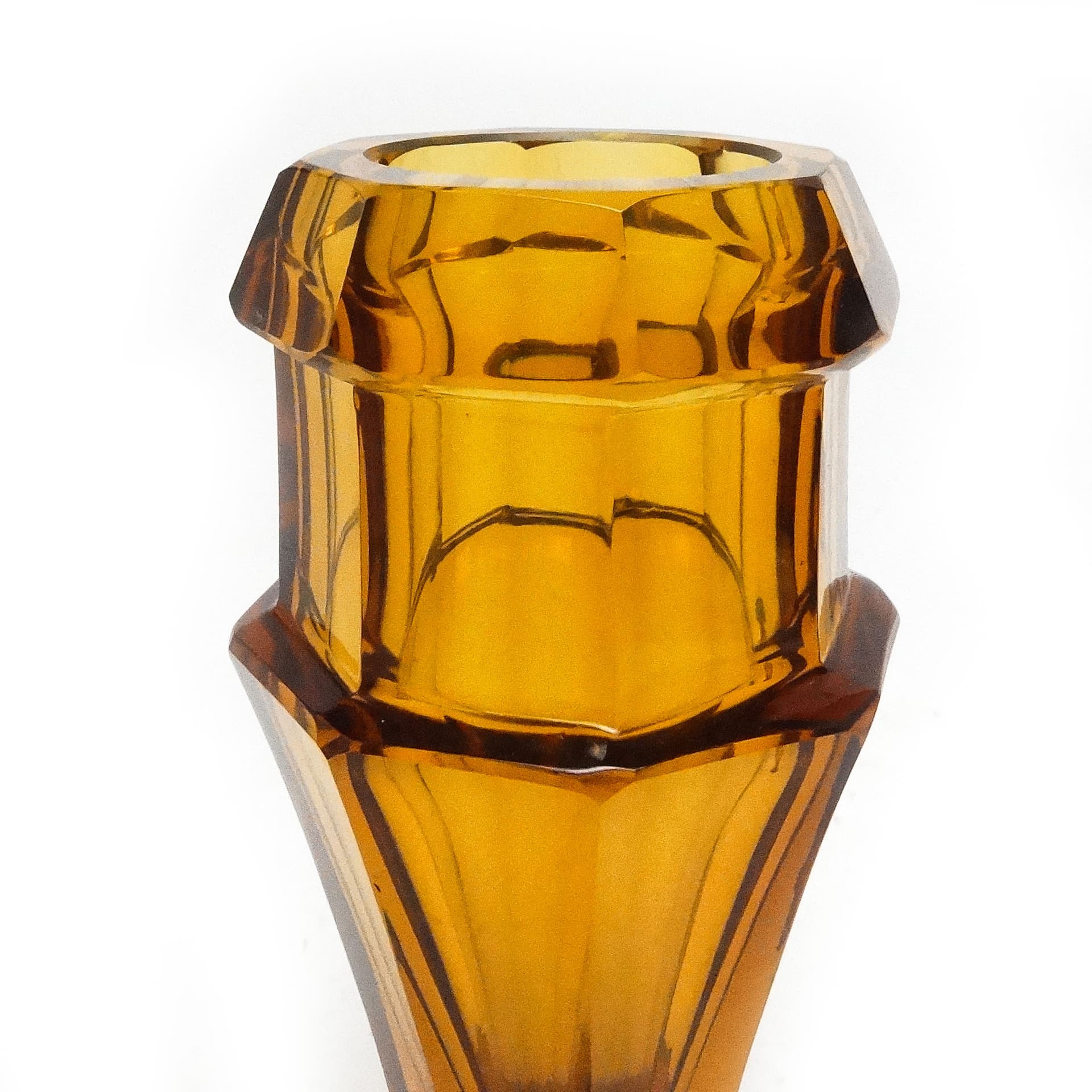 Wazon Art Deco, kryształ, Moser, Czechosłowacja, lata 30. - 116028