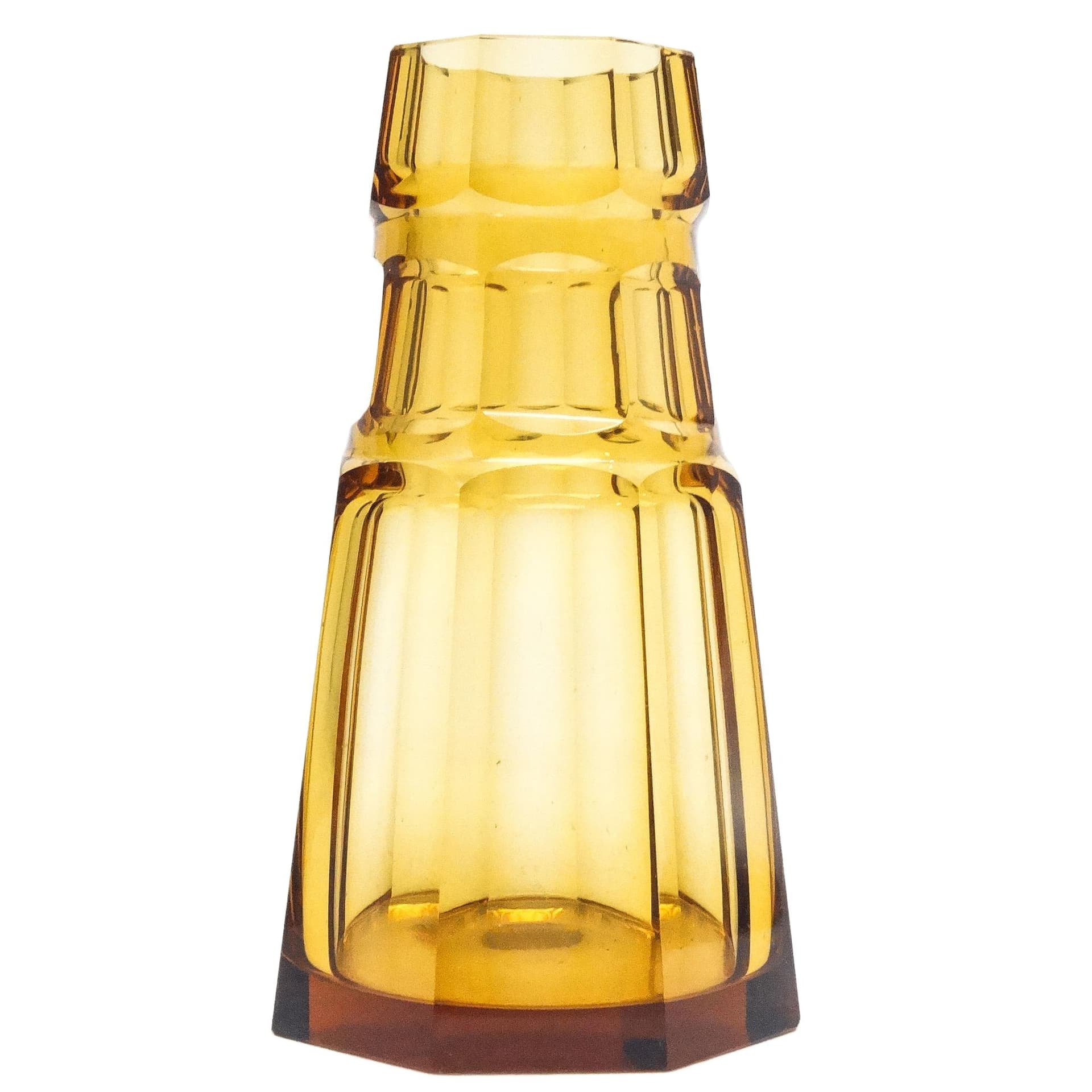 Wazon Art Deco, kryształ, Moser, Czechosłowacja, lata 30.