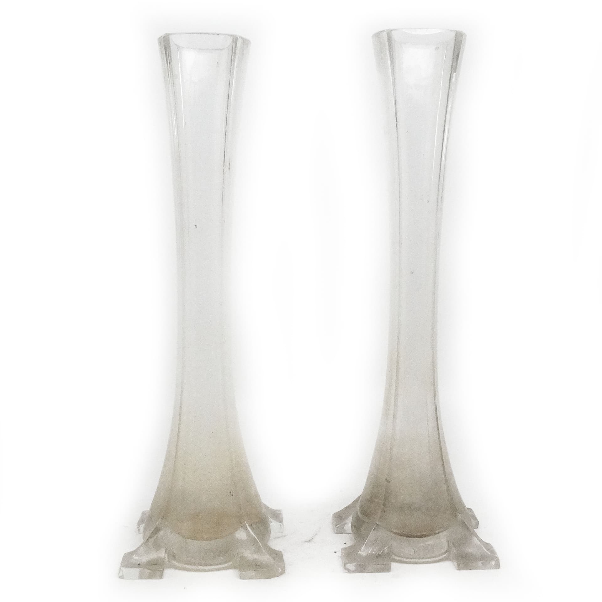 Para wazonów, Art Nouveau, szkło prasowane, Szwecja, początek XX w. - 116088