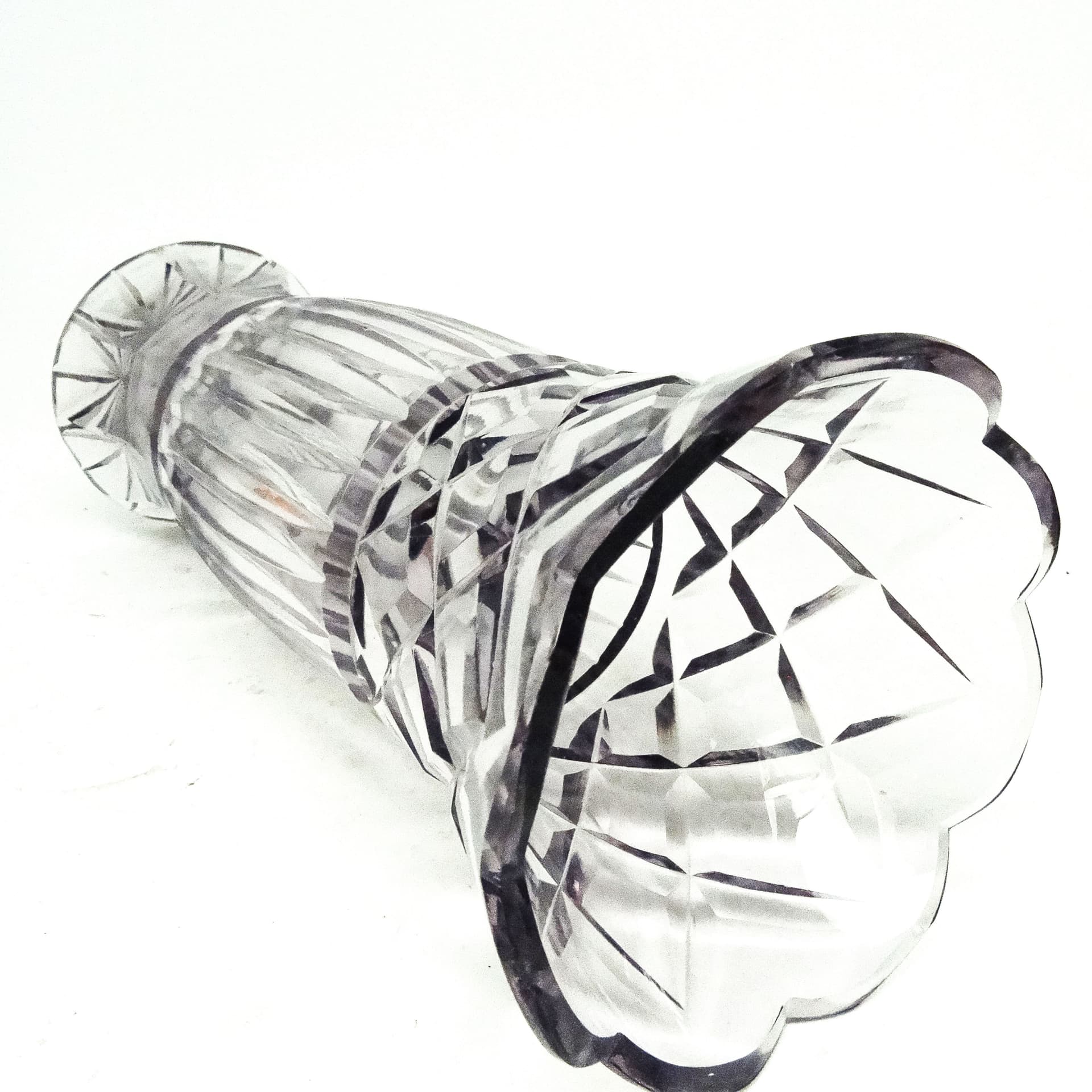 Wazon Postmodernizm, kryształ, Belgia, lata 60. - 116222