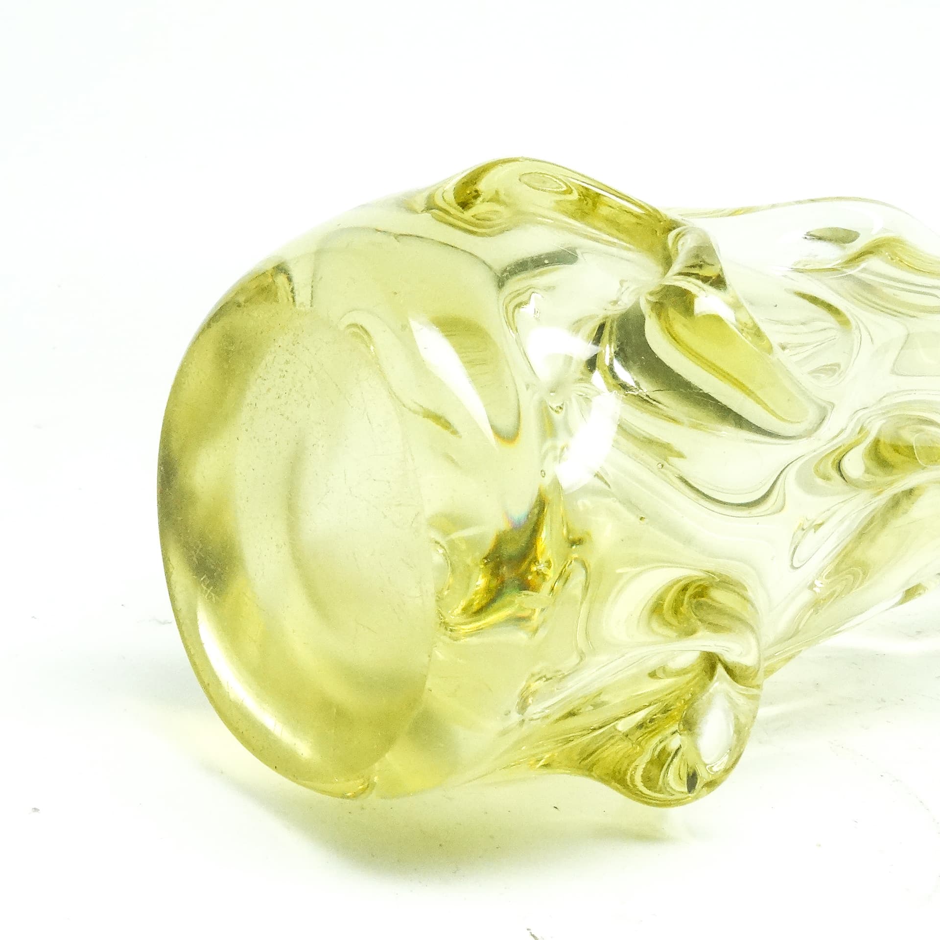 Wazon postmodernizm, szkło żółte, Polska, lata 70. - 116242