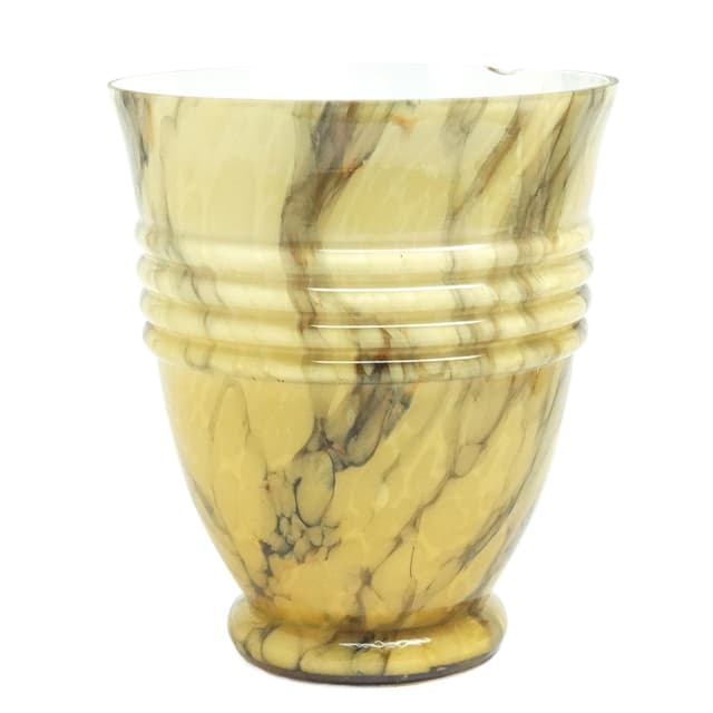 Wazon Art Deco, szkło marmurkowe, Czechosłowacja, lata 30. - WYMIARY