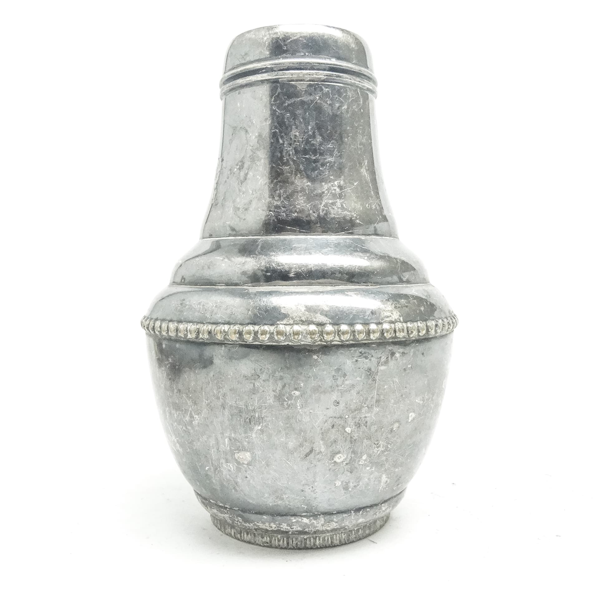 Wazon Art Deco, mosiądz srebrzony, Szwecja, lata 30. - 116360