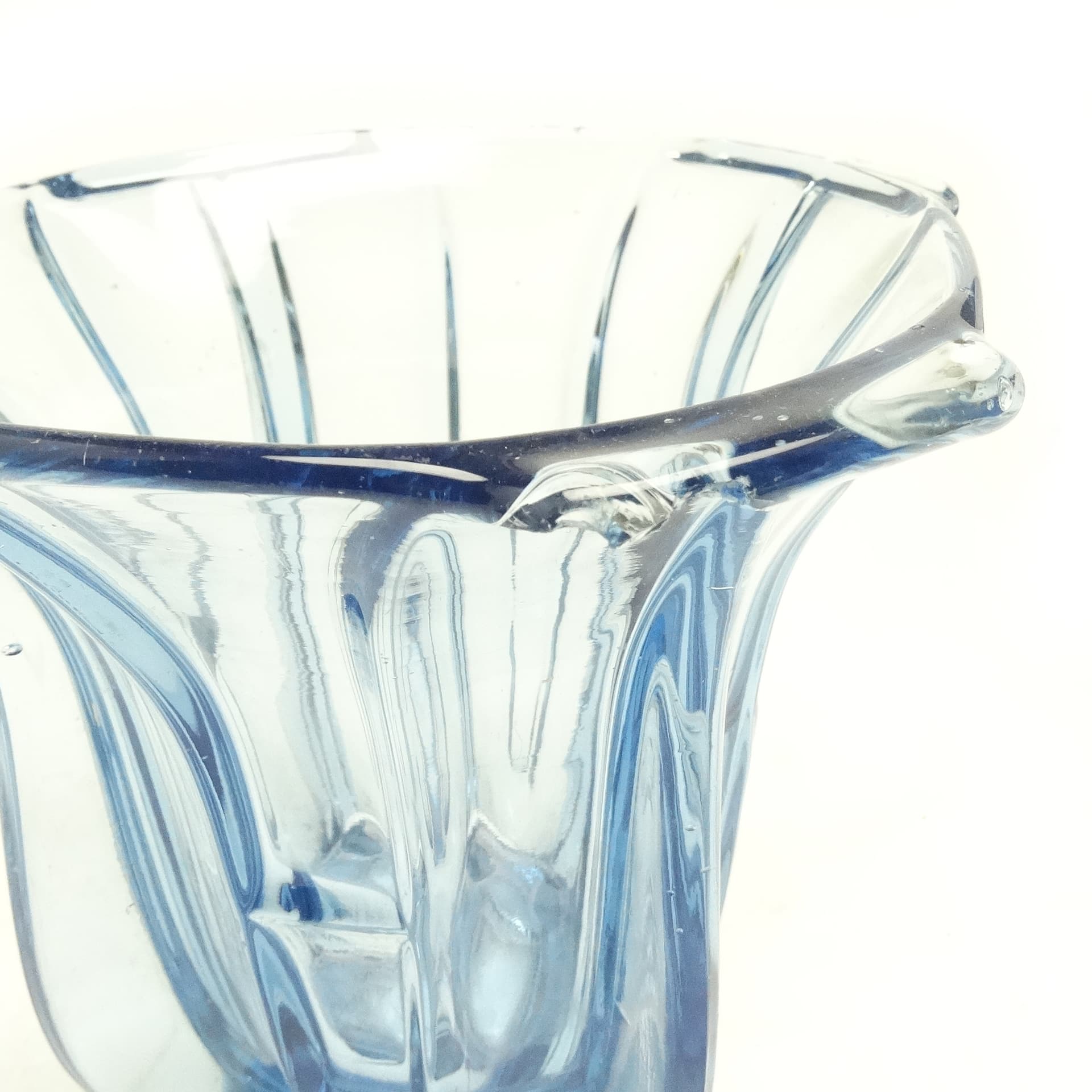 Wazon Art Deco, szkło prasowane, Huta Zawiercie, Polska, lata 30. - 116494