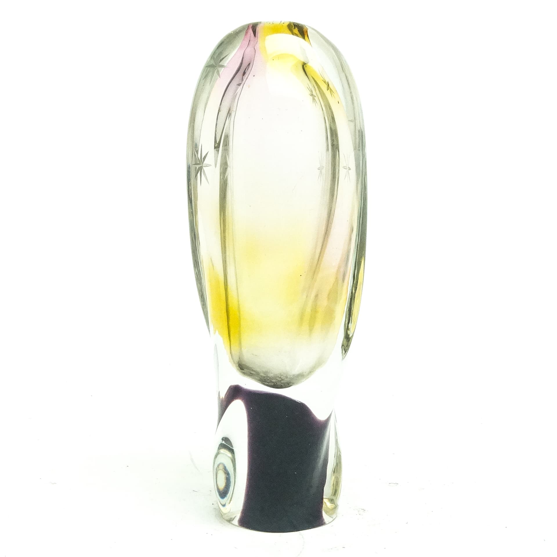 Wazon mid-century modern, szkło, proj. I. Suhajek, Czechosłowacja, lata 60. - 116578