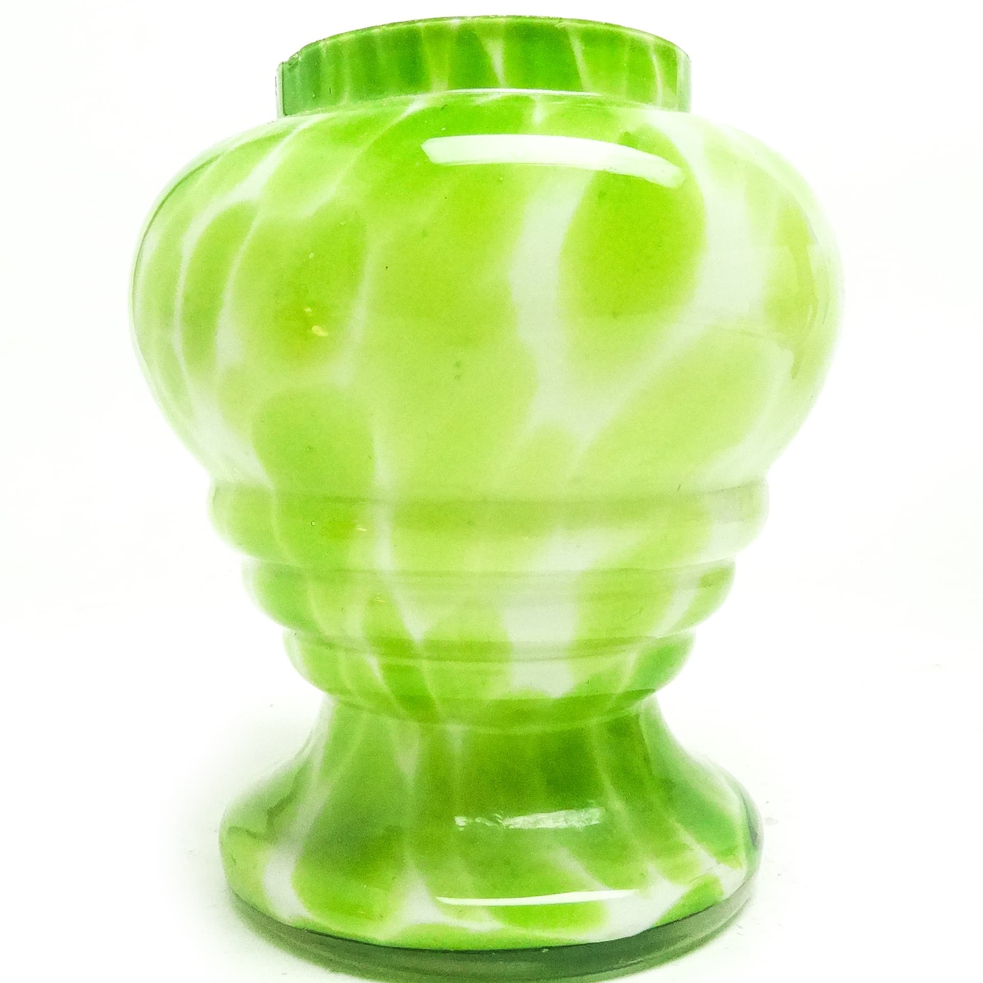 Wazon Art Deco Spatterglass, szkło, huta Welz, Czechosłowacja, lata 30. - 116904