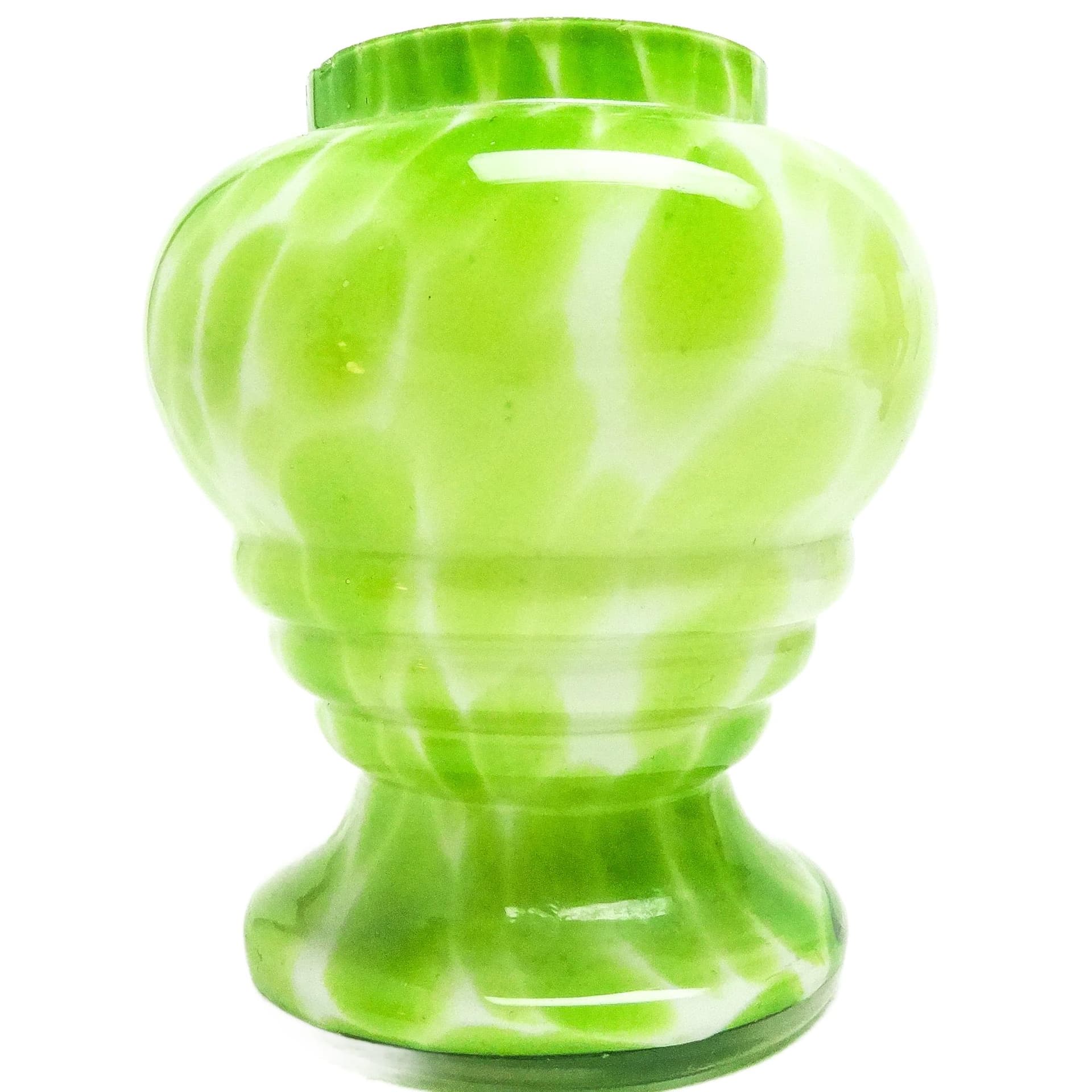 Wazon Art Deco Spatterglass, szkło, huta Welz, Czechosłowacja, lata 30.