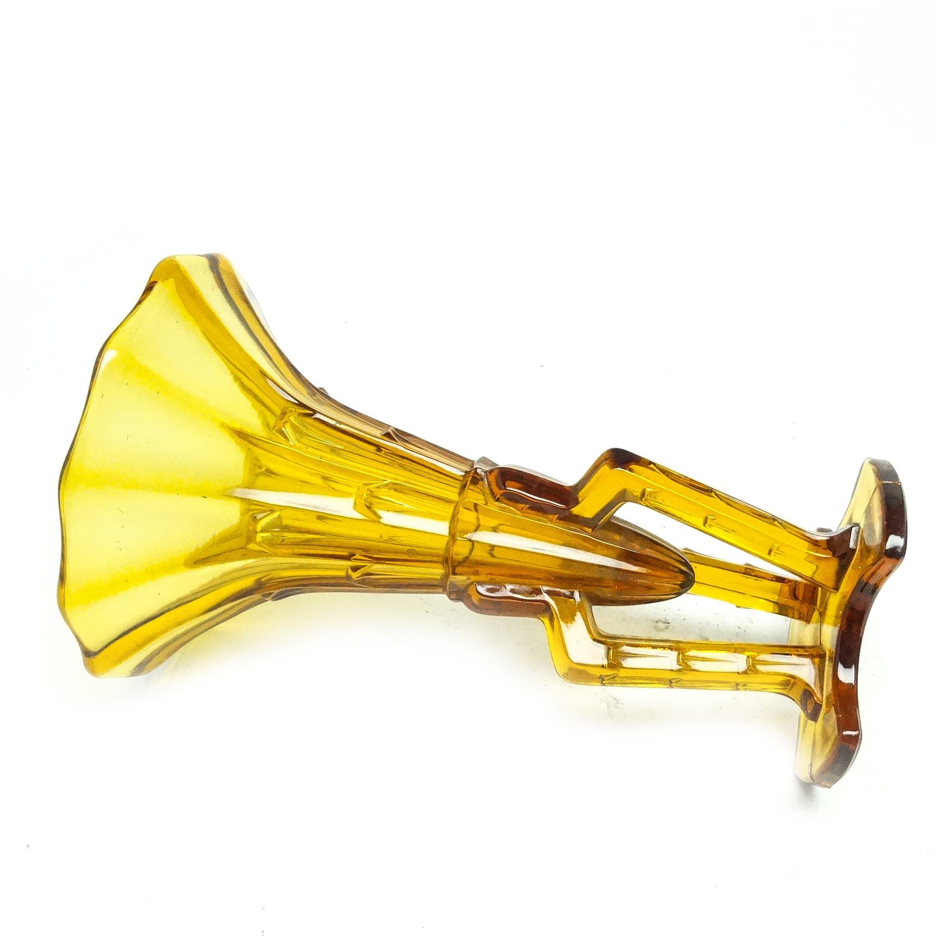 Wazon Art Deco, szkło żółte, Huta Stolzle, Czechosłowacja, lata 30. - 116981