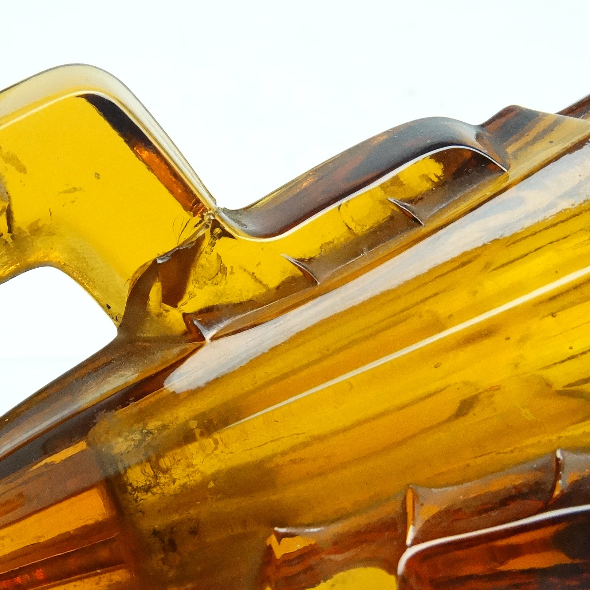 Wazon Art Deco, szkło żółte, Huta Stolzle, Czechosłowacja, lata 30. - 116983