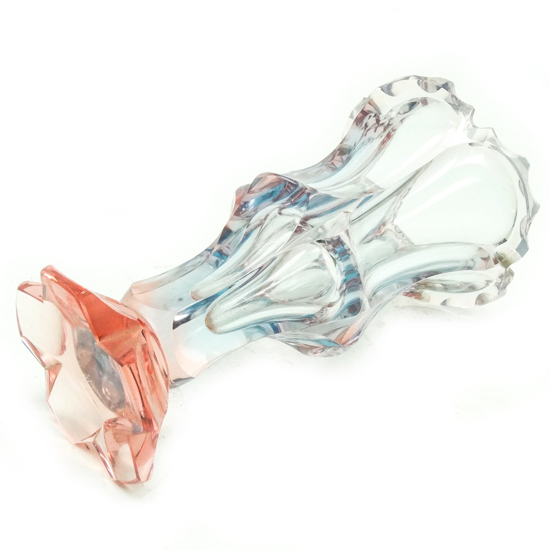 Wazon Art Deco, kryształ, Moser, Czechosłowacja, lata 30. - 117026