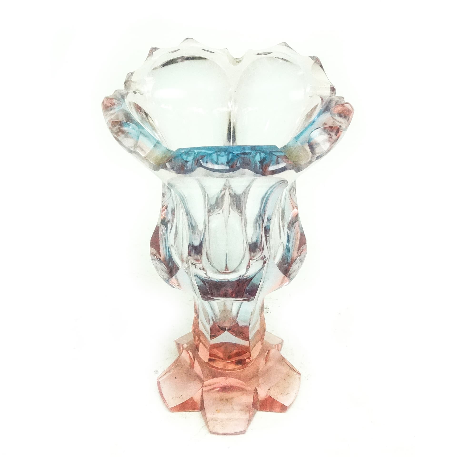 Wazon Art Deco, kryształ, Moser, Czechosłowacja, lata 30. - 117024