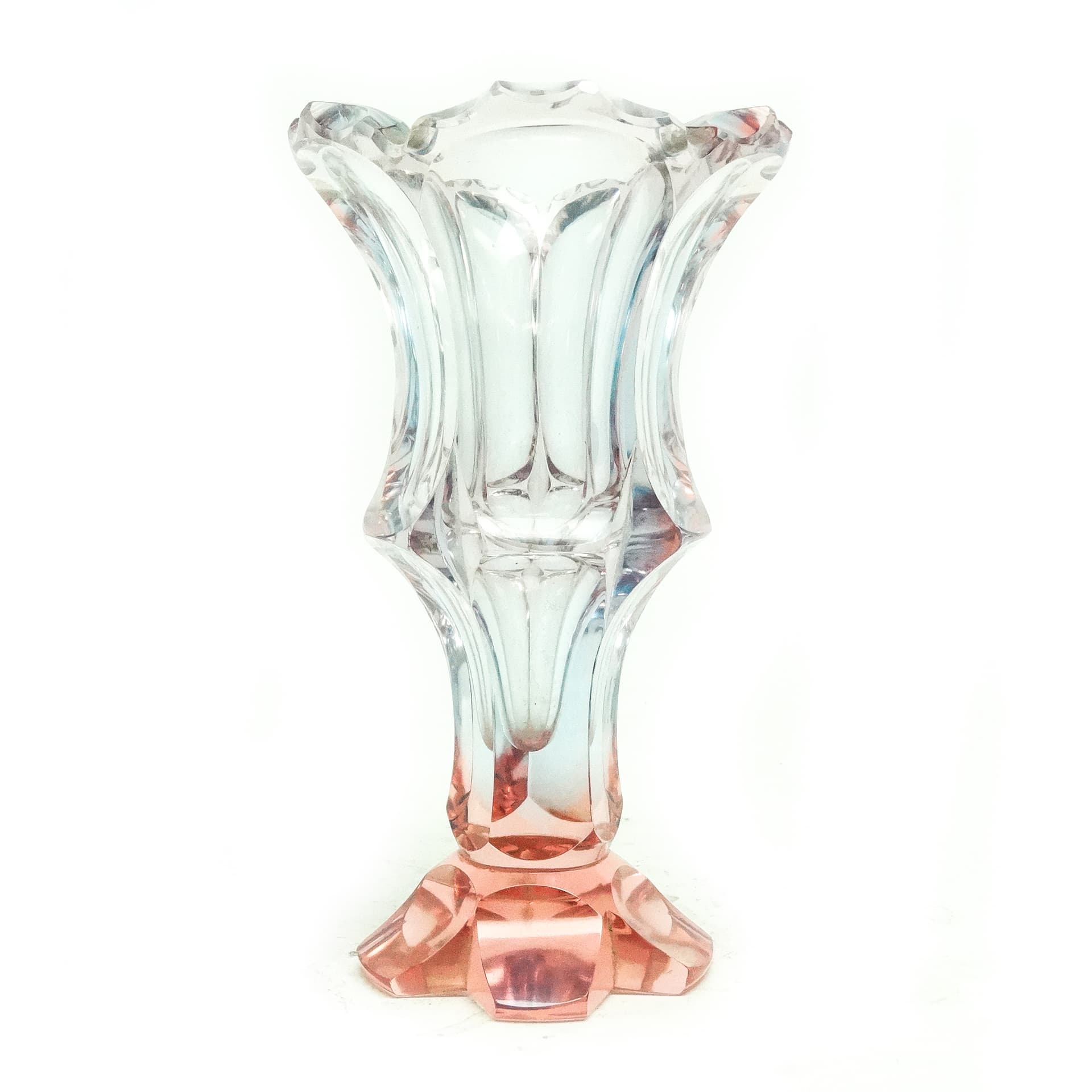 Wazon Art Deco, kryształ, Moser, Czechosłowacja, lata 30. - 117023